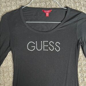 GUESS Black Long Sleeve Top